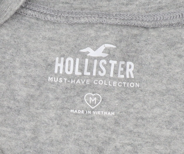 Womens UK Size M Hollister Grey Basic T-Shirt