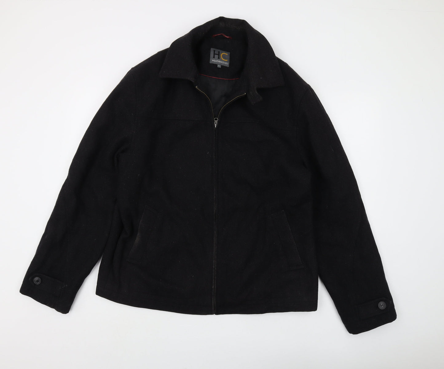 Mens UK Size L HC Weathercoats Black Basic Jacket