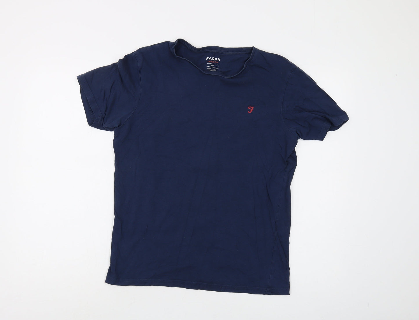 Mens UK Size S Farah Blue  T-Shirt