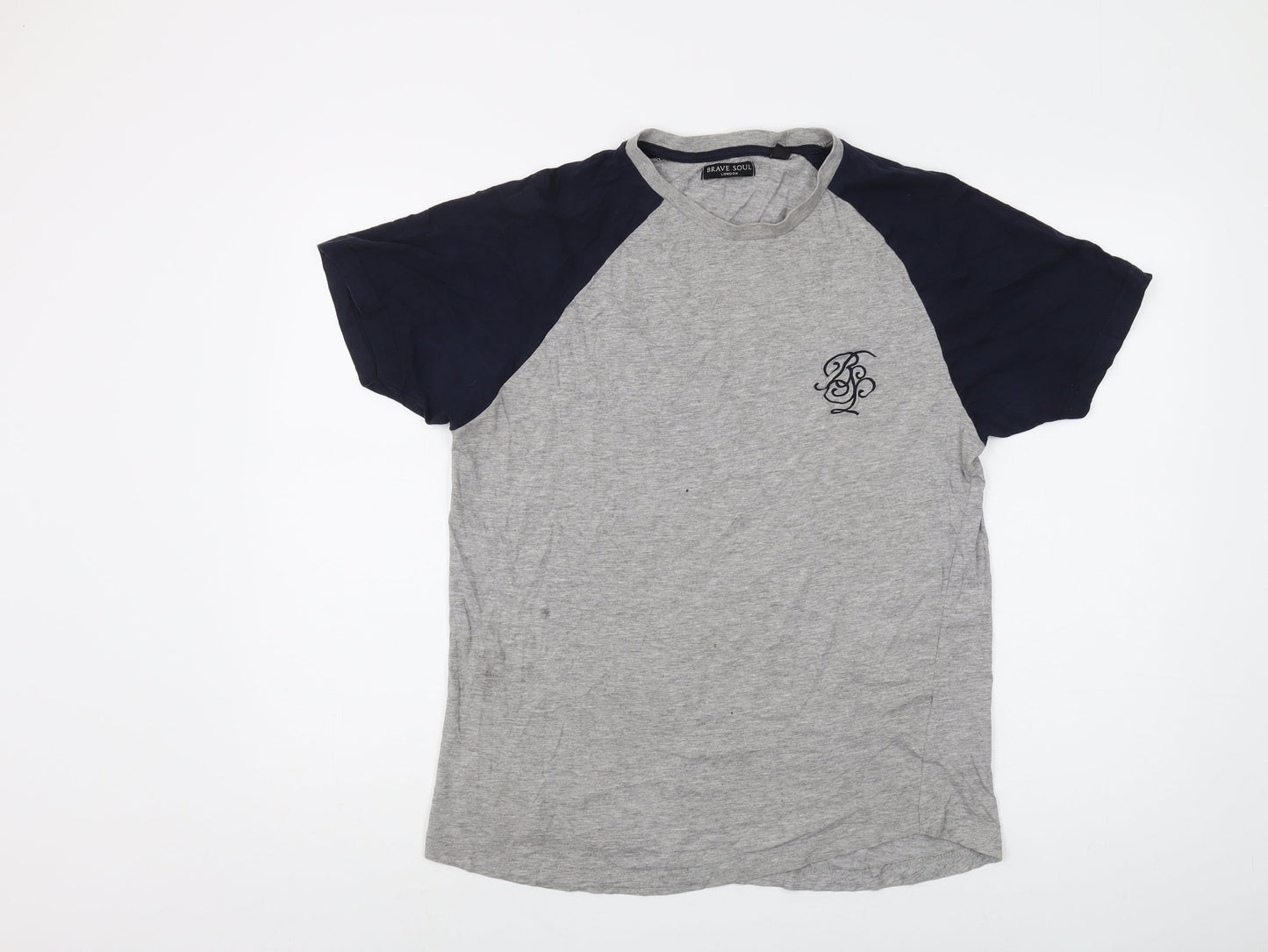 Mens UK Size L Brave Soul Grey  T-Shirt