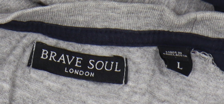 Mens UK Size L Brave Soul Grey  T-Shirt