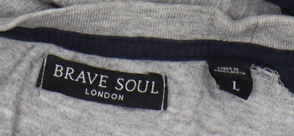 Mens UK Size L Brave Soul Grey  T-Shirt
