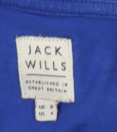 Jack Wills Women's Blue T-Shirt S Short Sleeve