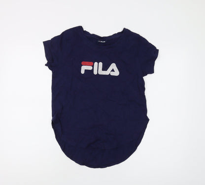 Unisex Adults UK Size S FILA Blue Basic T-Shirt