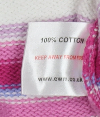 EWM Women's Multicoloured Striped Pullover Jumper S