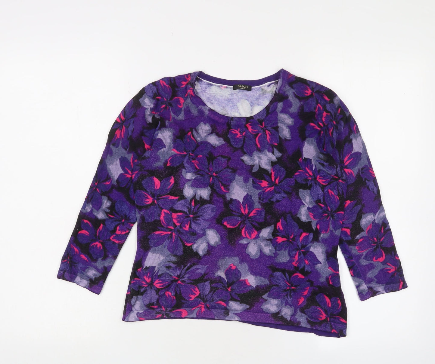 Precis Women's Purple Floral Pullover Jumper S