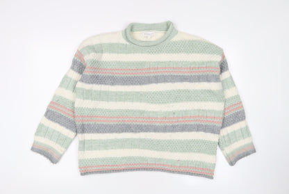 Apricot Women's Multicoloured Chunky-Knit Jumper S