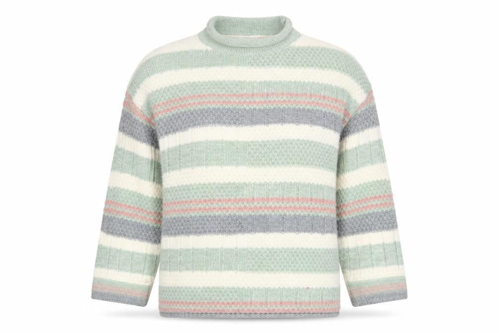 Womens UK Size S Apricot Multicoloured Pullover Jumper