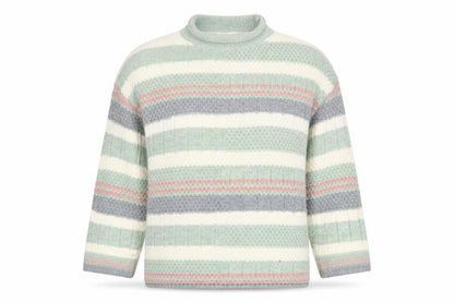 Womens UK Size S Apricot Multicoloured Pullover Jumper