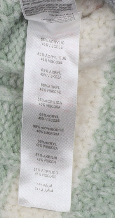 Apricot Women's Multicoloured Chunky-Knit Jumper S