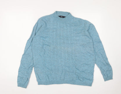 Womens UK Size M Isle Blue Jumper Jumper