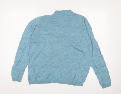 Womens UK Size M Isle Blue Jumper Jumper