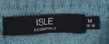 Womens UK Size M Isle Blue Jumper Jumper