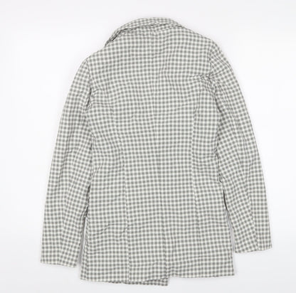 Missguided Stylish Women's Grey Check Blazer UK 6