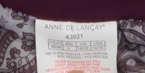 Womens UK Size 18 Anne de Lancay Purple Basic Jacket