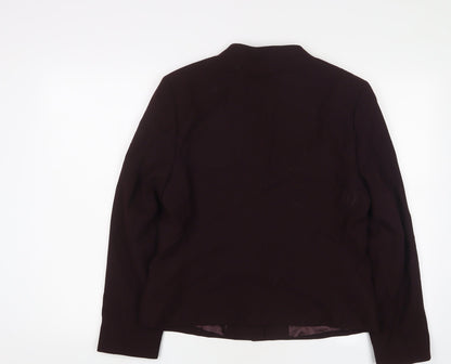 Marks and Spencer Women Purple Wool Suit Jacket, Size 12