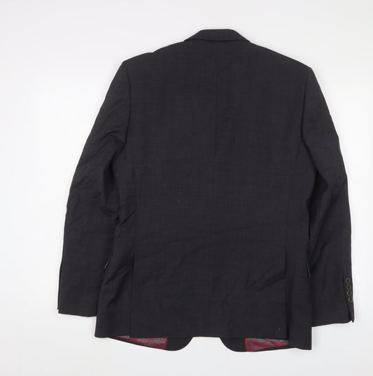 Mens UK Size 38 Ted Baker Regular Black Suit Jacket