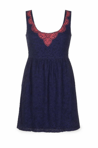 FatFace Women's Blue A-Line Knee Length Dress