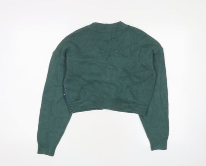 Womens UK Size XS Hollister Green Cardigan Jumper
