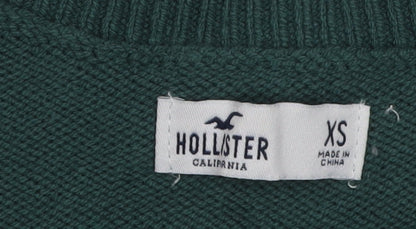 Womens UK Size XS Hollister Green Cardigan Jumper