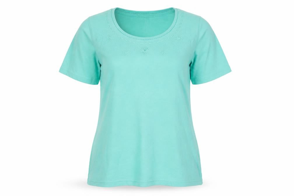 Womens UK Size 10-12 Honor Millburn Blue Basic T-Shirt