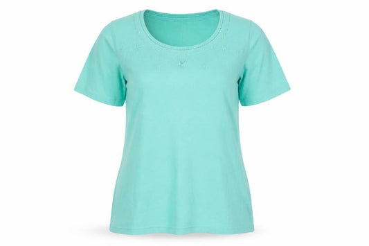Womens UK Size 10-12 Honor Millburn Blue Basic T-Shirt