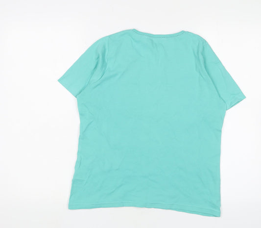 Womens UK Size 10-12 Honor Millburn Blue Basic T-Shirt