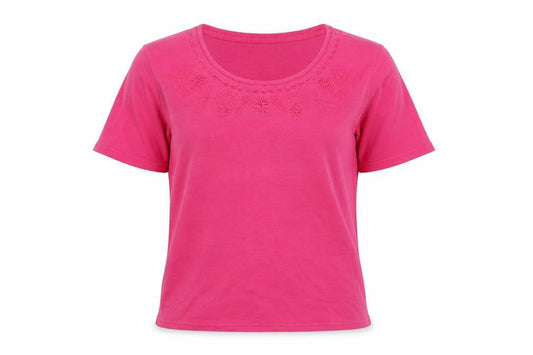 Womens UK Size 10-12 Honor Millburn Pink Basic T-Shirt