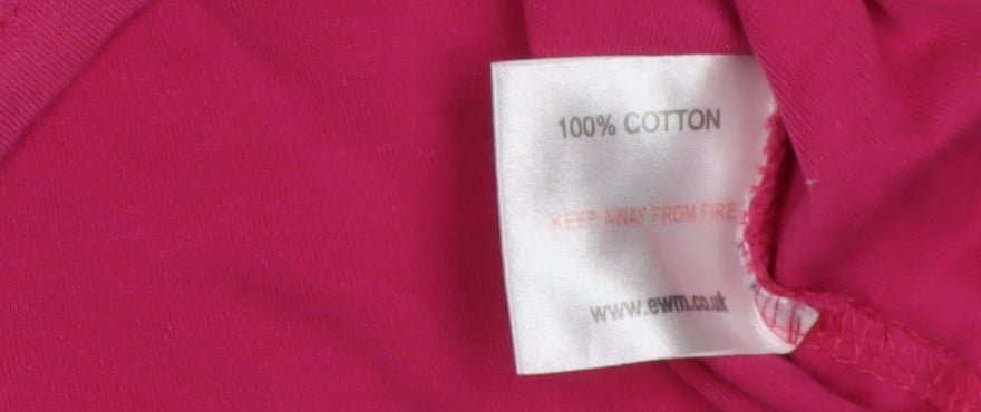 Womens UK Size 10-12 Honor Millburn Pink Basic T-Shirt
