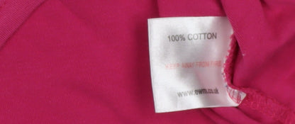 Womens UK Size 10-12 Honor Millburn Pink Basic T-Shirt