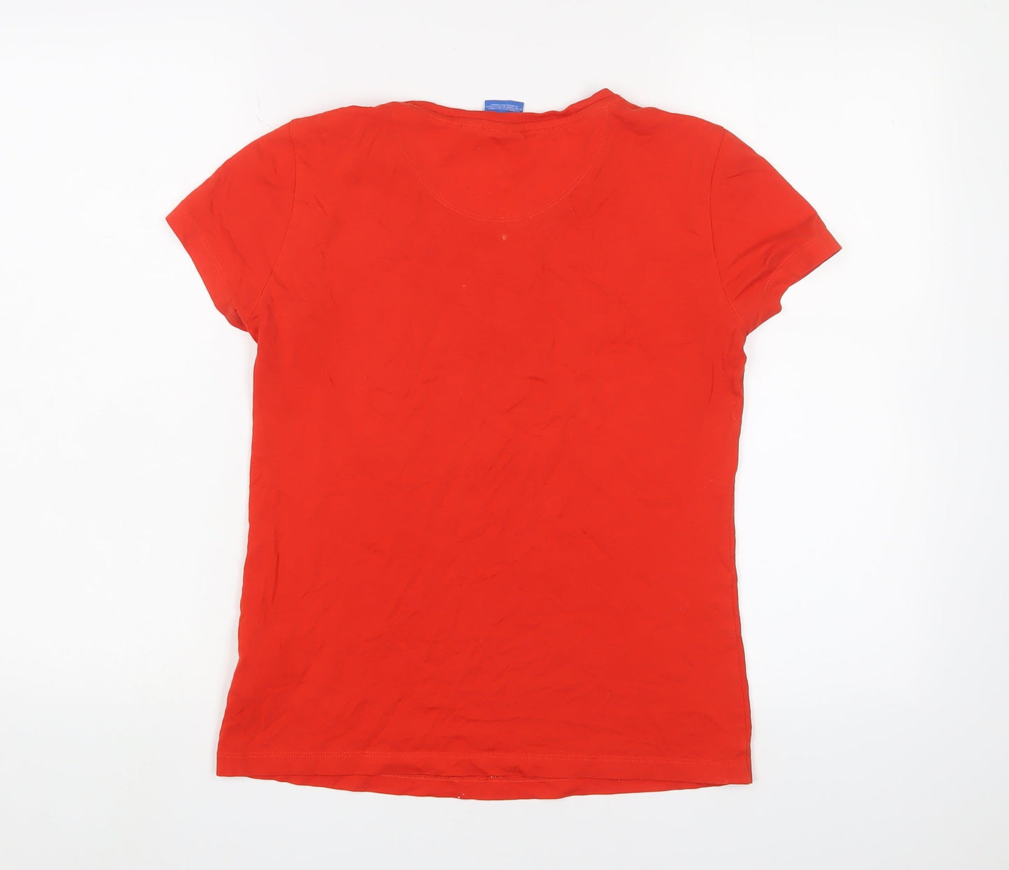 Womens UK Size 10 adidas Red Basic T-Shirt