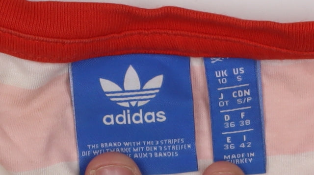 Womens UK Size 10 adidas Red Basic T-Shirt