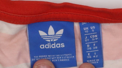 Womens UK Size 10 adidas Red Basic T-Shirt