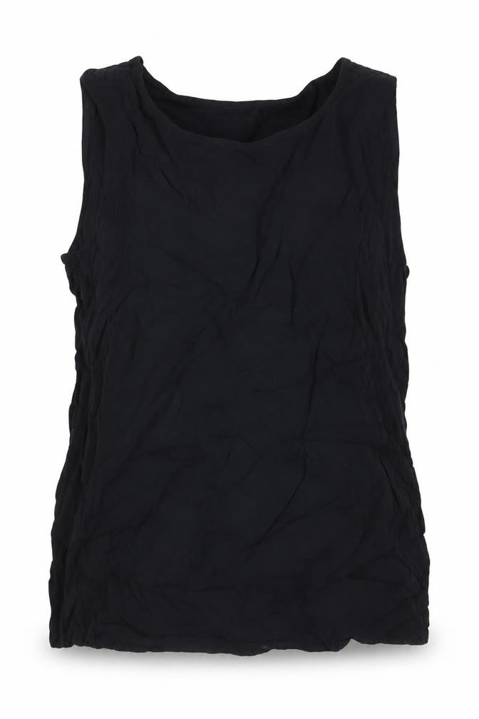 Front view of Jacqueline de Yong Women's Black Tank Top, size 8, Casual
