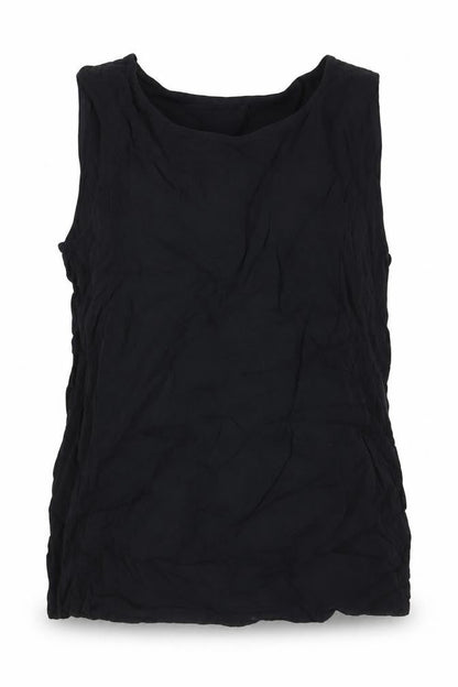 Front view of Jacqueline de Yong Women's Black Tank Top, size 8, Casual