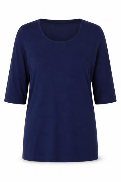 Womens UK Size L ESMARA Blue Basic T-Shirt