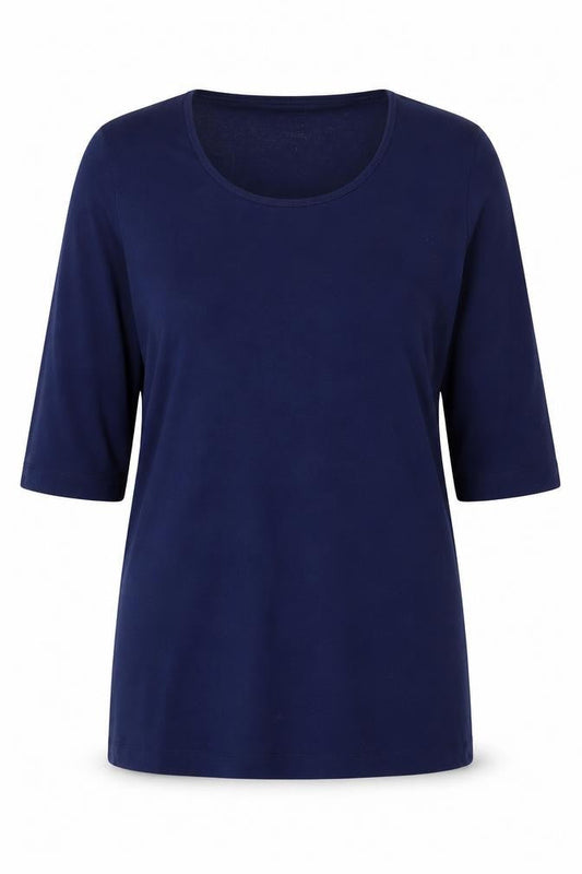 Womens UK Size L ESMARA Blue Basic T-Shirt