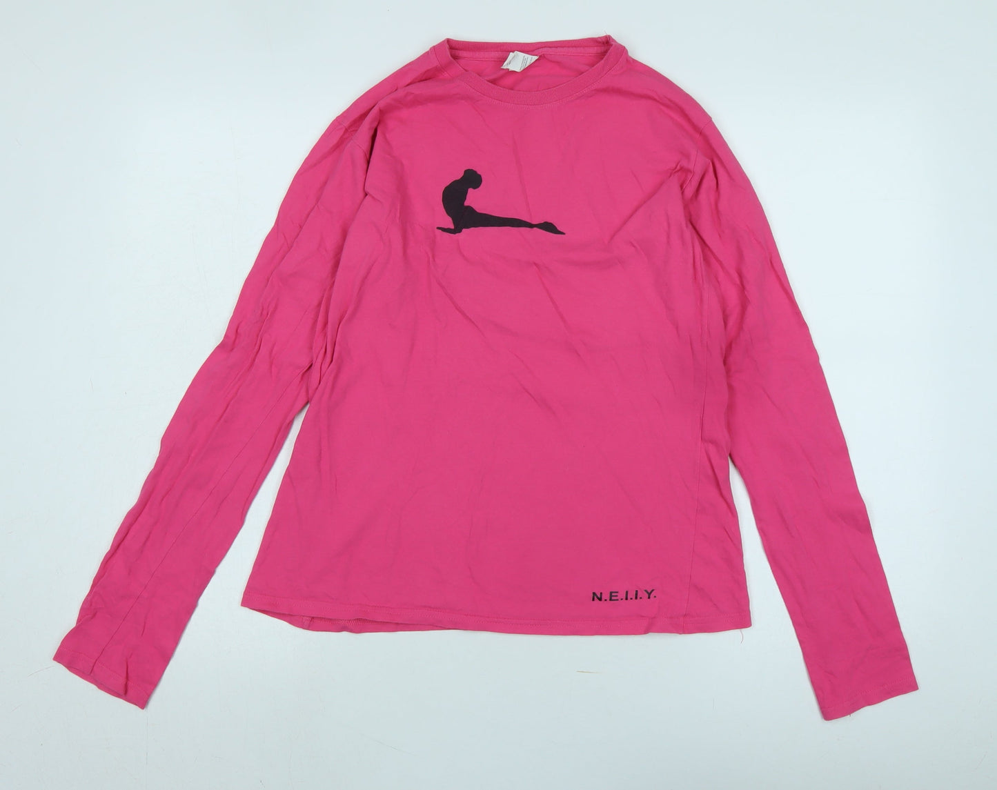 Womens UK Size XL Only Pink Basic T-Shirt