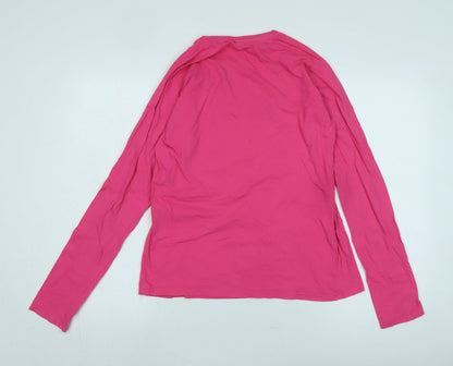 Womens UK Size XL Only Pink Basic T-Shirt