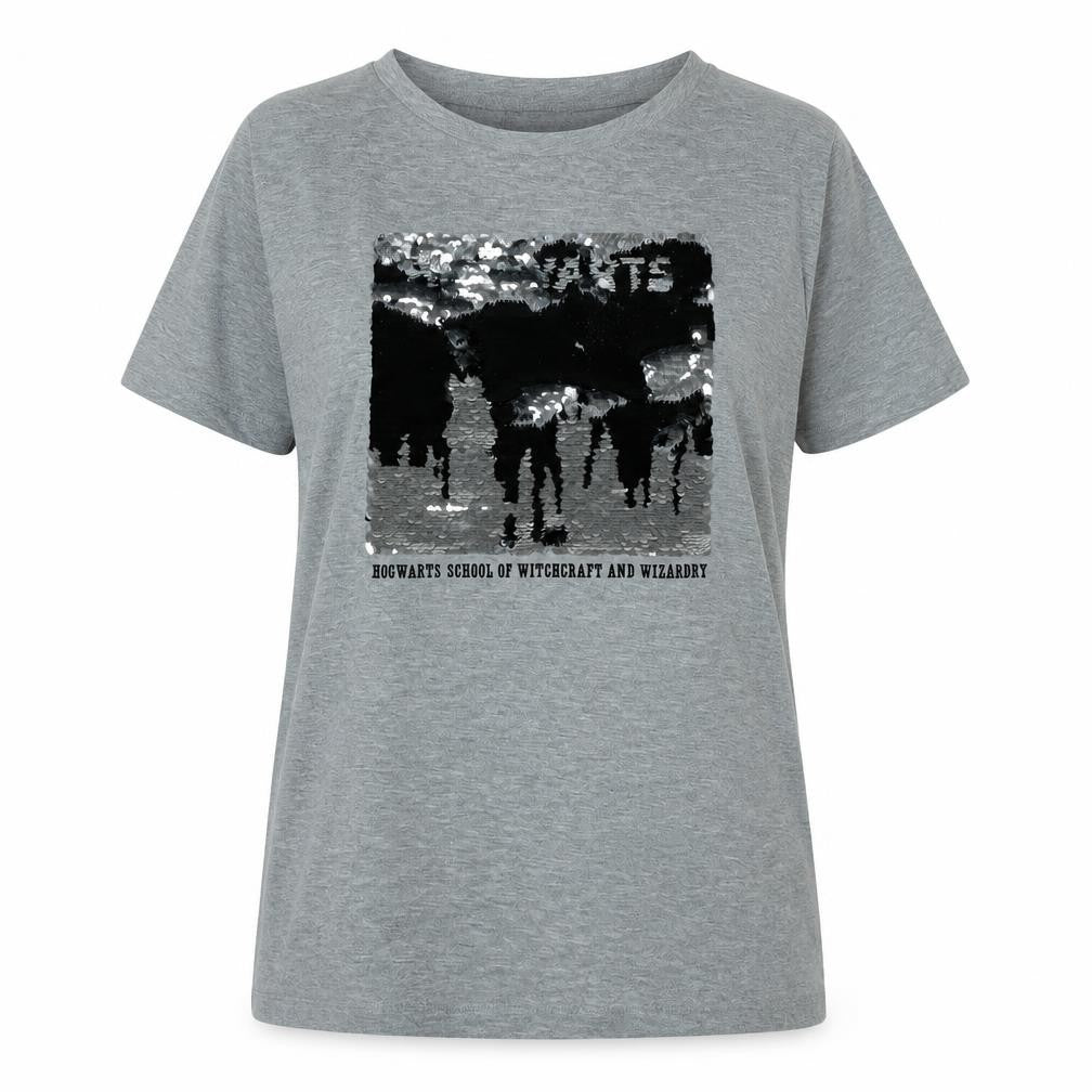 Unisex Adults UK Size L Harry Potter Grey Basic T-Shirt
