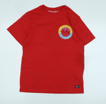 Mens UK Size XS Billabong Red  T-Shirt