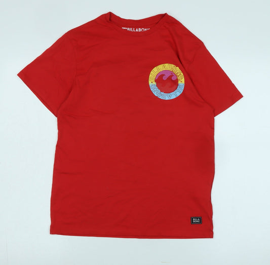 Mens UK Size XS Billabong Red  T-Shirt