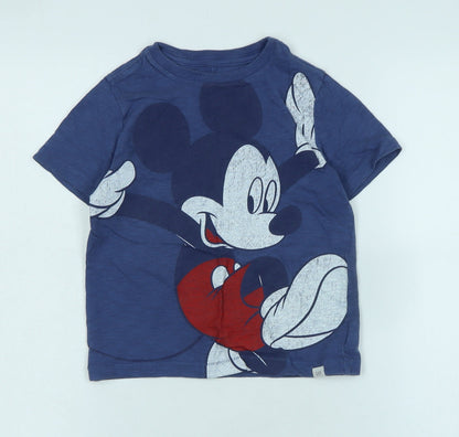 Gap Boys Blue Mickey Mouse T-Shirt 5 Years
