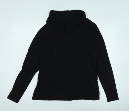 Womens UK Size M Lands' End Black Basic T-Shirt