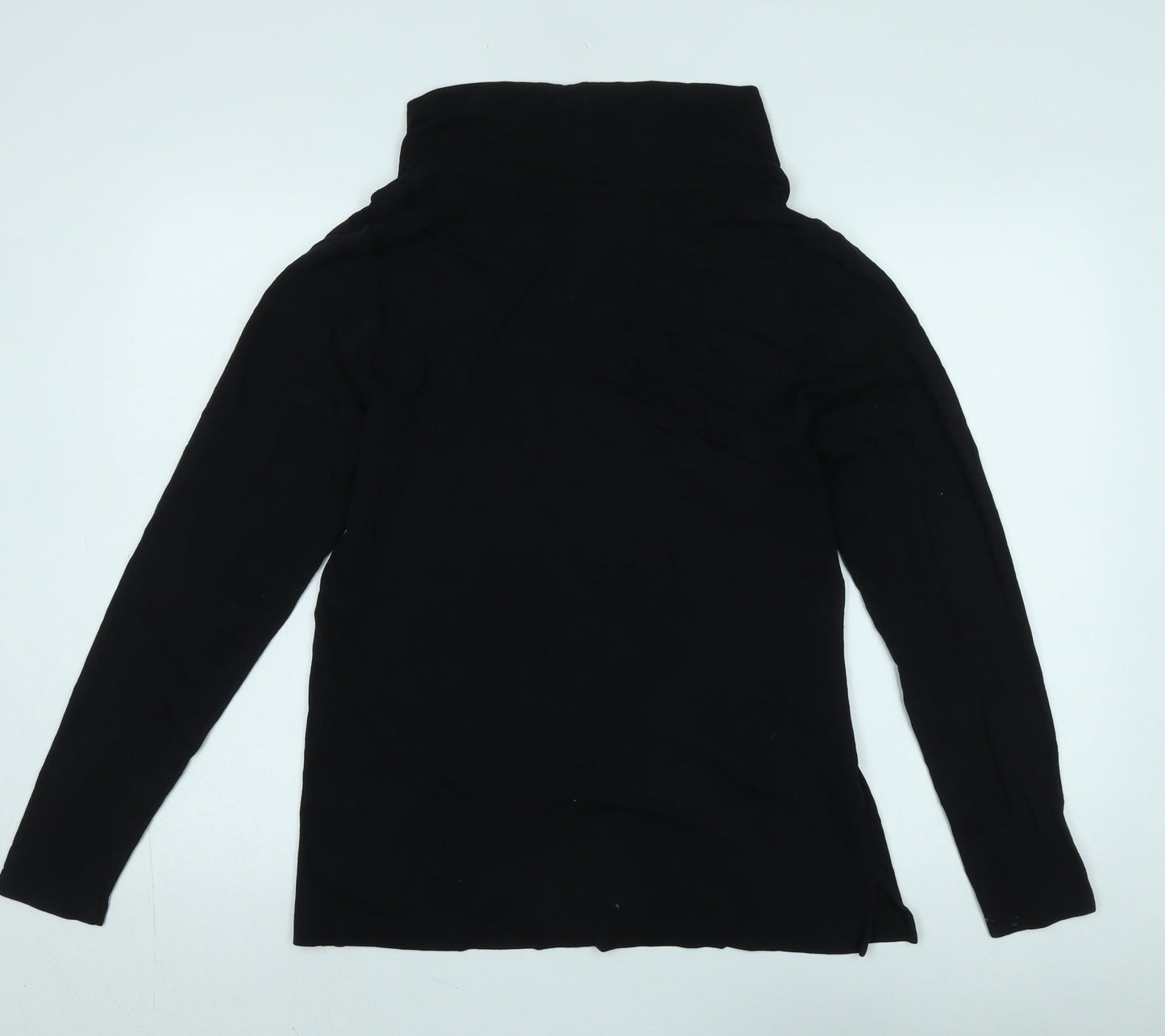 Womens UK Size M Lands' End Black Basic T-Shirt