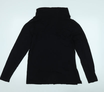 Womens UK Size M Lands' End Black Basic T-Shirt