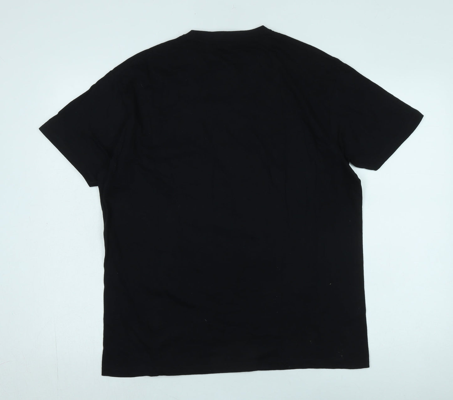 JHK Men's Black Graphic Print T-Shirt Large