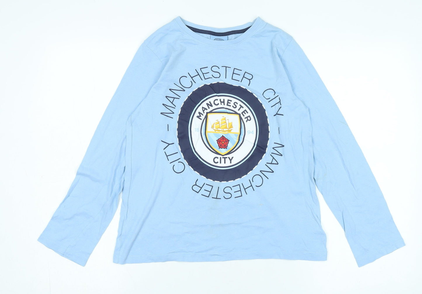 Manchester City Boys Blue Long Sleeve T-Shirt 11-12 Years