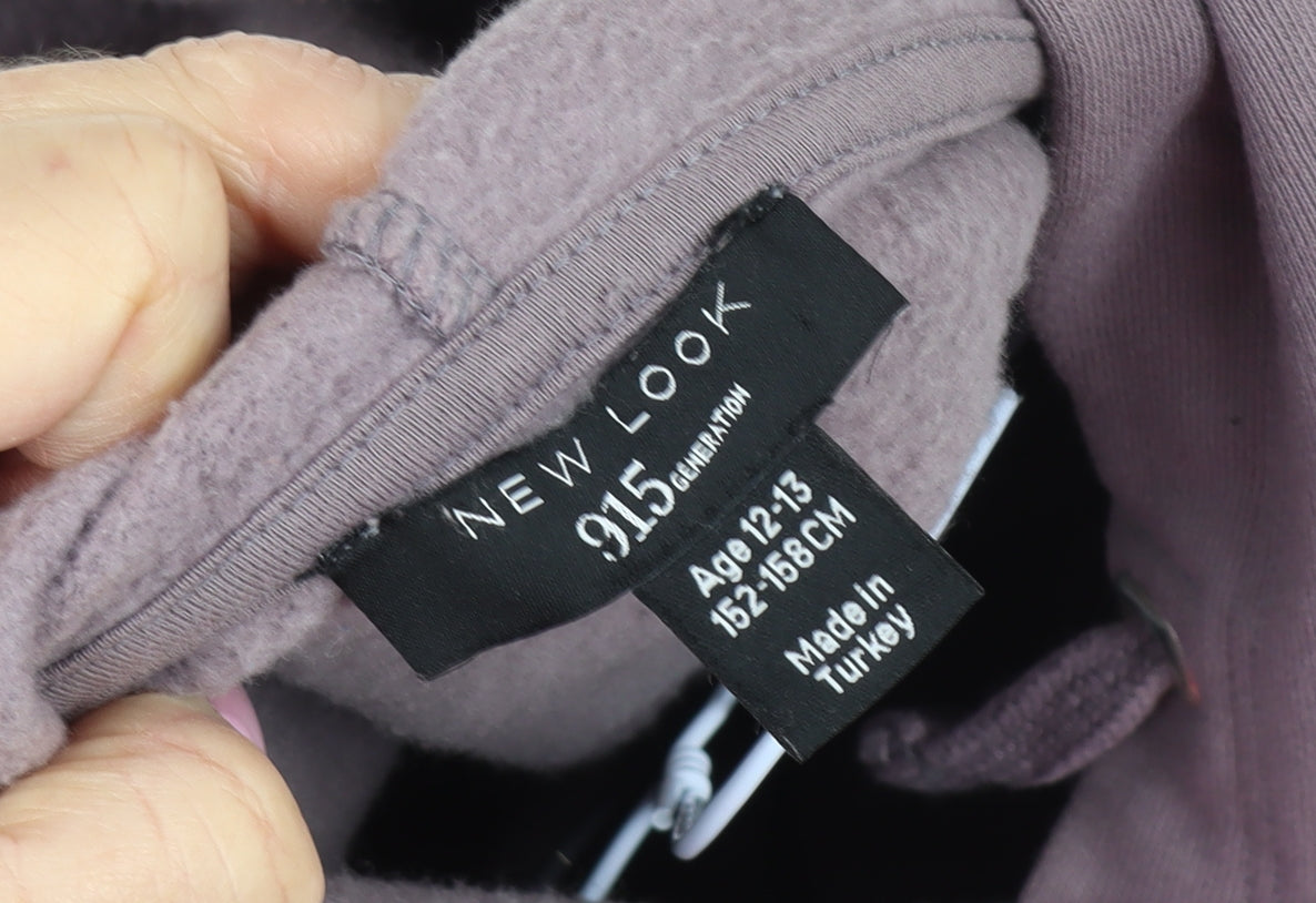 New Look Teens Purple Pullover Hoodie, Size 12, Casual Wear