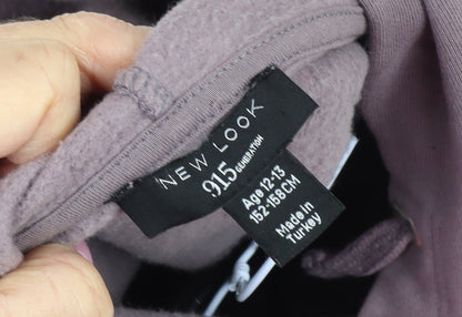 New Look Teens Purple Pullover Hoodie, Size 12, Casual Wear